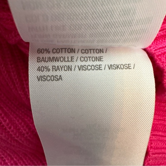 Isaac Mizrahi Live Pink Rib Knit Jewel Button Cardigan Sweater Long Sleeve XL - Picture 10 of 10